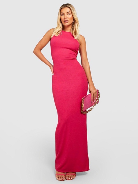 Boohoo Dresses & Skirts - NWT- Elegant Pink Sleeveless ribbed Maxi Dress